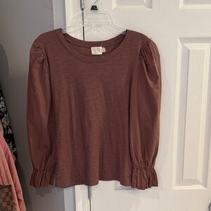 Evereve - puff sleeve Nation shirt